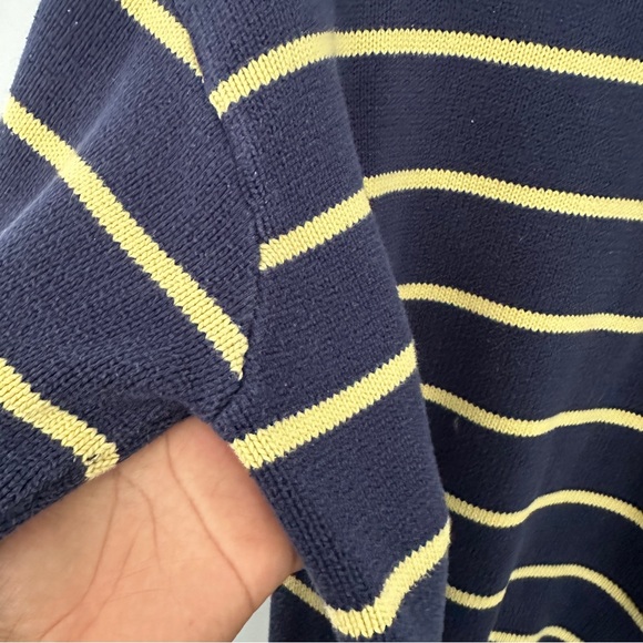 Vintage Polo Ralph Lauren Chunky Knit Navy Blue Sweater Size Large 90s - Picture 6 of 6